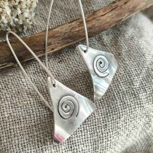 Boucles d'oreilles spirales en argent