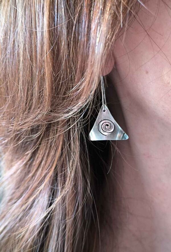 Boucles d'oreilles spirales en argent