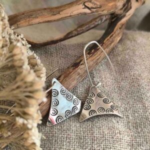 boucles d'oreilles traditionnelles spirale en argent