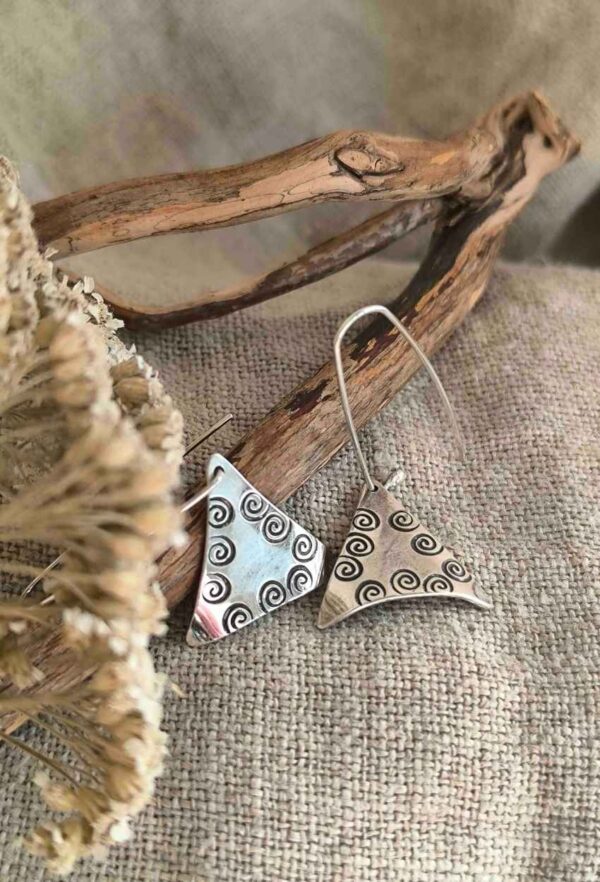 boucles d'oreilles traditionnelles spirale en argent