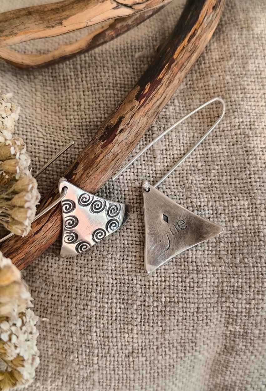 boucles d'oreilles traditionnelles spirale en argent