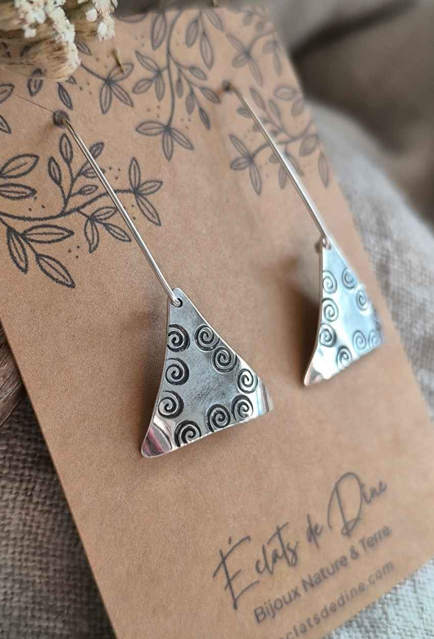 boucles d'oreilles traditionnelles spirale en argent