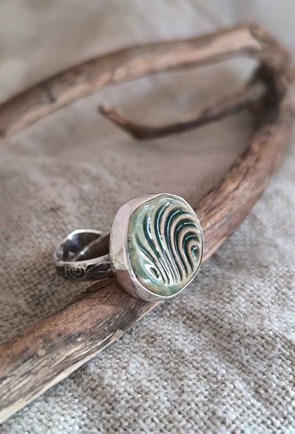 Bague céramique argent