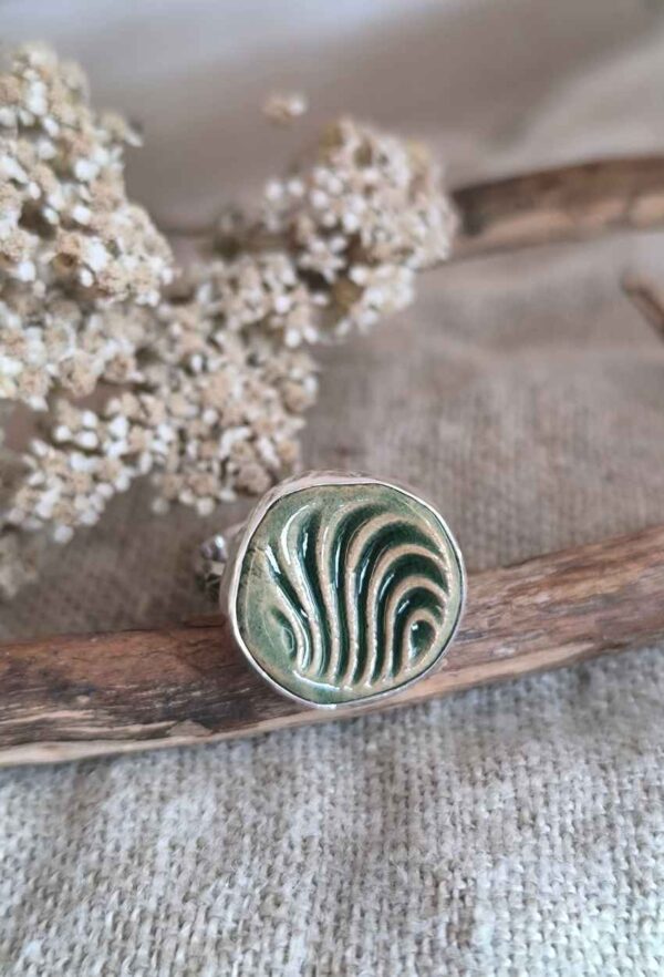 Bague céramique argent