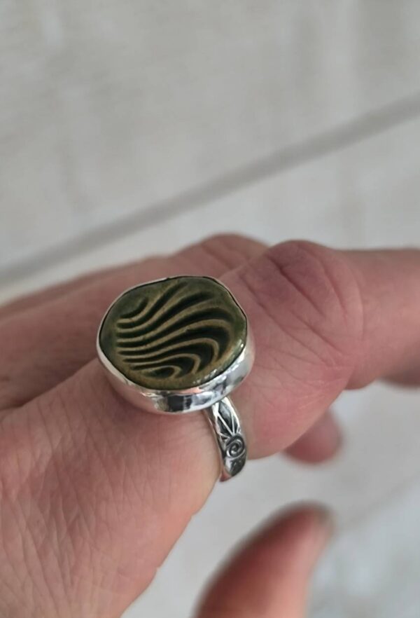 Bague céramique argent