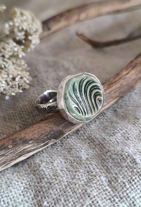 Bague céramique argent