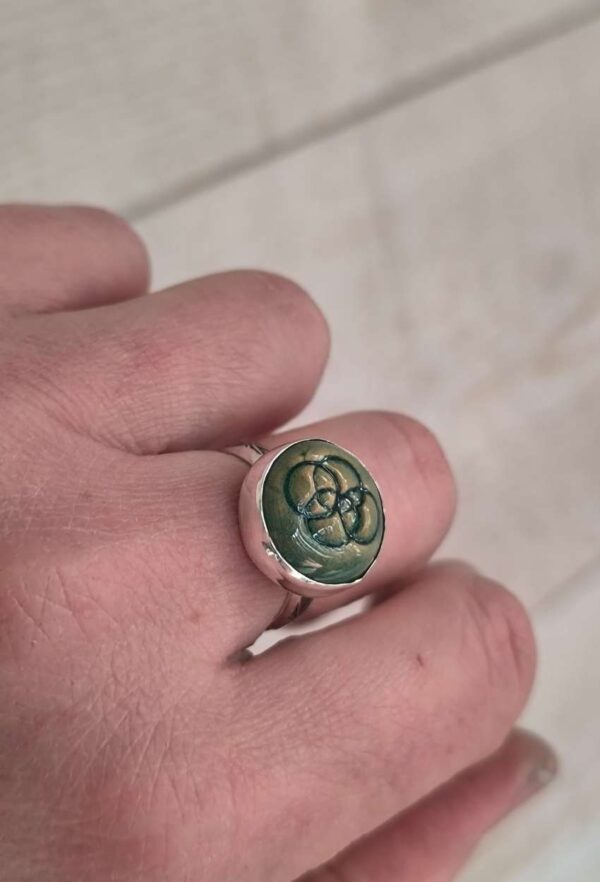 Bague argent et céramique