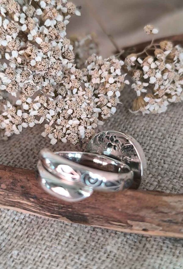 Bague argent et céramique