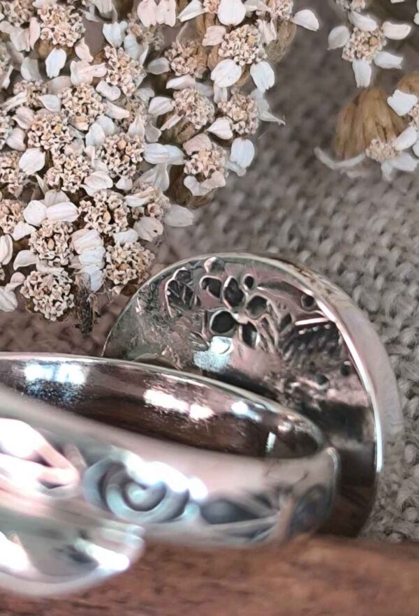 Bague argent et céramique