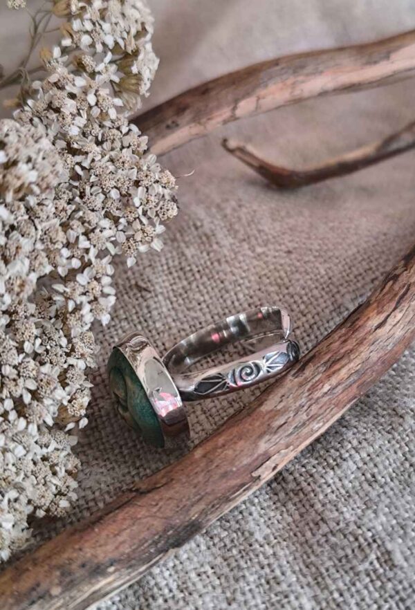 Bague argent et céramique