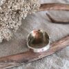 Bague artisanale en argent et céramique nature