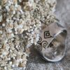 Bague triskel argent et céramique artisanale
