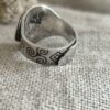 Bague triskel argent et céramique artisanale