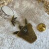 Broche (pin's) pot de fleur en laiton