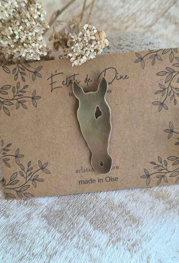 Broche (pin's) tete de cheval en laiton
