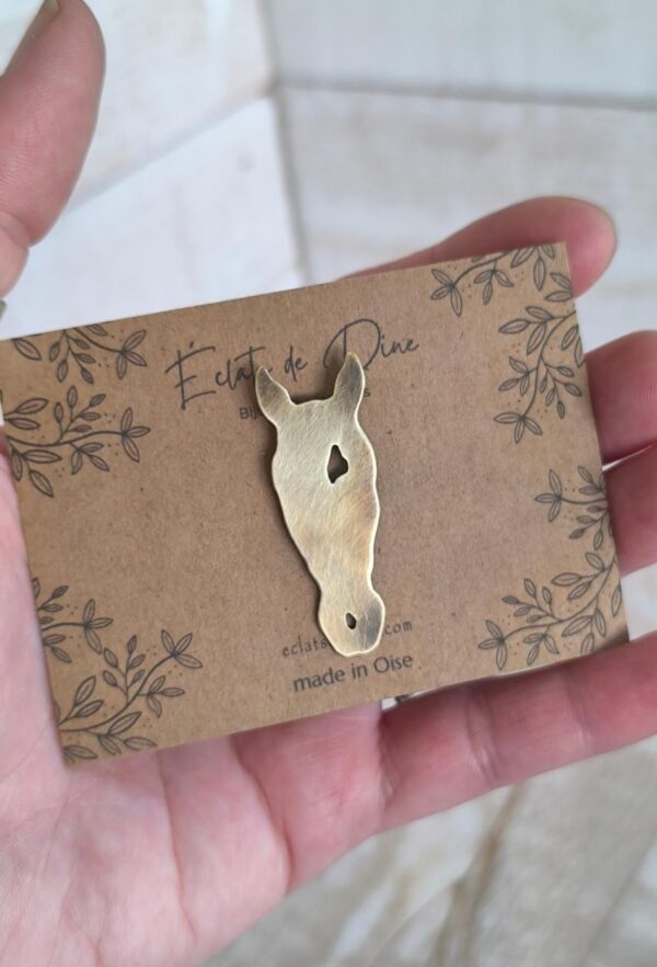Broche (pin's) tete de cheval en laiton