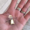 Broche pot de fleur en laiton
