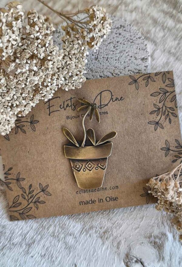 Broche Pin's petit pot de fleur
