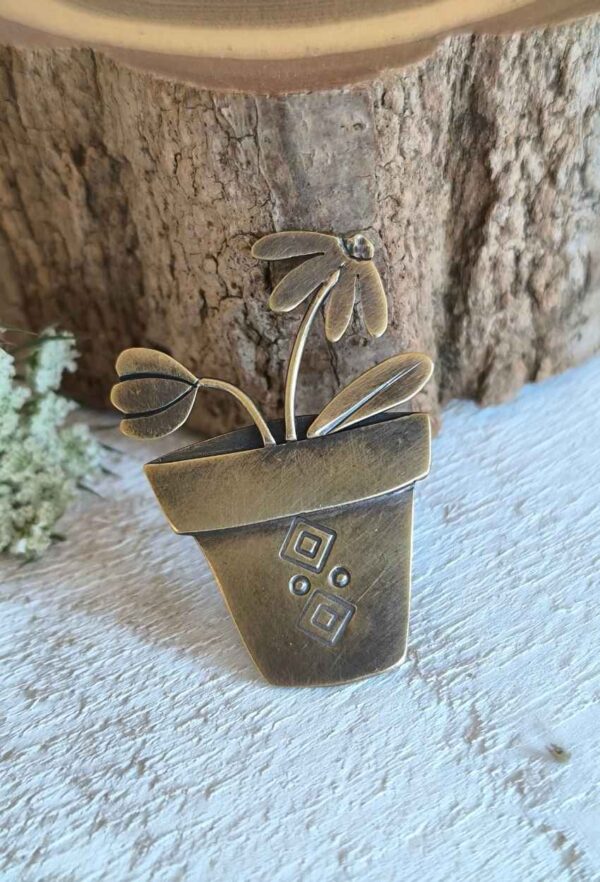 Broche Pin's petit pot de fleur